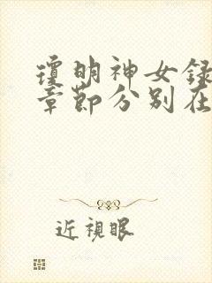 琼明神女录精彩章节分别在哪封面