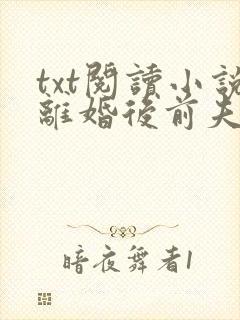 txt阅读小说离婚后前夫哭着求复婚
