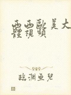 西西欧美大胆裸体视频