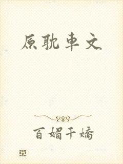 原耽车文封面