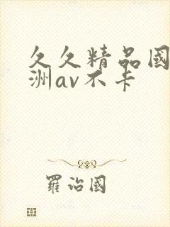 久久精品国产亚洲av不卡