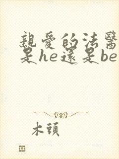 亲爱的法医小姐是he还是be封面