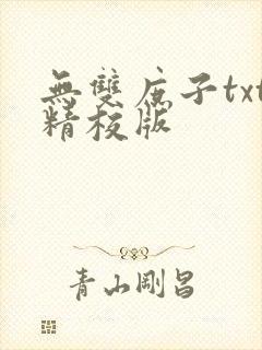 无双庶子txt精校版