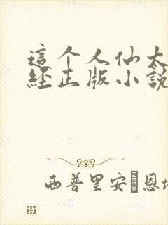 这个人仙太过正经正版小说