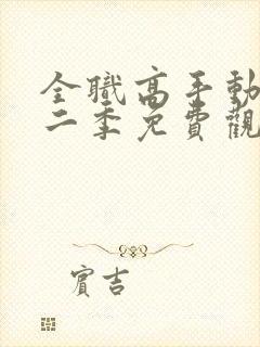 全职高手动漫第二季免费观看完整版封面