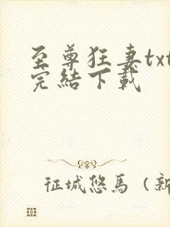 至尊狂妻txt完结下载