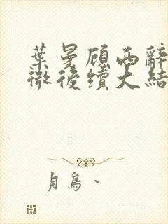 叶曼顾西辞许见微后续大结局