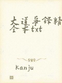 大道争锋精校版全本txt