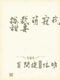 总裁萌宠我的小甜妻封面