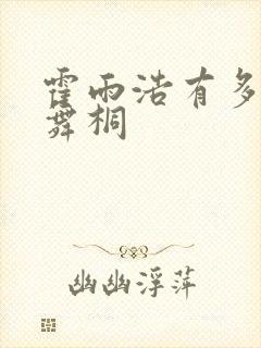 霍雨浩有多爱唐舞桐