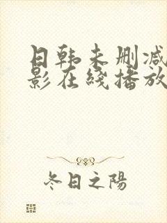 日韩未删减版电影在线播放