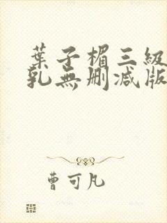 叶子楣三级露全乳无删减版封面