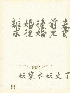 离婚后前夫哭着求复婚免费看封面