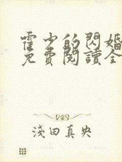 霍少的闪婚暖妻免费阅读全文封面