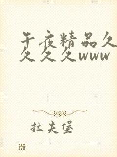 午夜精品久久久久久久www封面