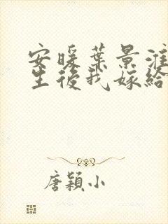 安暖叶景淮 重生后我嫁给了渣男的死对头封面