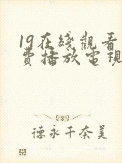 19在线观看免费播放电视剧大全封面