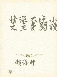 情深不晚小说全文免费阅读