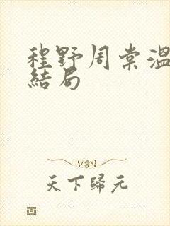 程野周棠温晚大结局封面