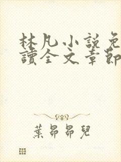 林凡小说免费阅读全文章节