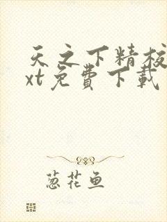 天之下精校版txt免费下载
