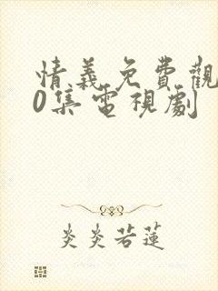 情义免费观看40集电视剧