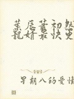 叶辰萧初然上门龙婿最快更新封面
