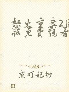 怒火重案2国语版免费观看