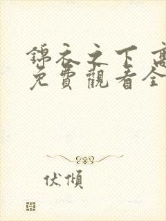 锦衣之下 高清免费观看全集