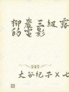 柳岩三级露全乳的电影封面