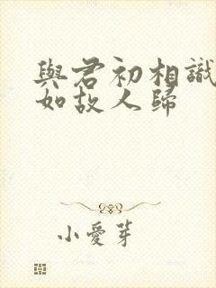 与君初相识 犹如故人归封面