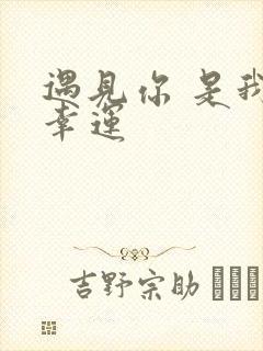 遇见你 是我的幸运