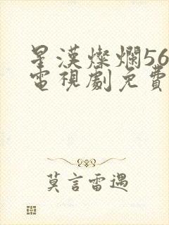 星汉灿烂56集电视剧免费看全集