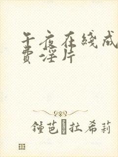 午夜在线成人免费淫片封面