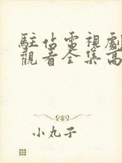 驻站电视剧免费观看全集高清