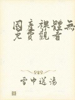 国产裸体无遮挡免费观看