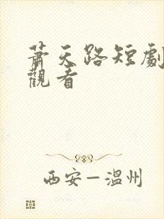 萧天路短剧免费观看