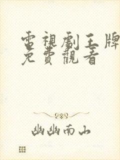 电视剧王牌部队免费观看