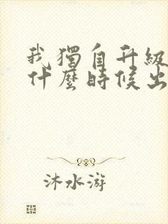 我独自升级动漫什么时候出的