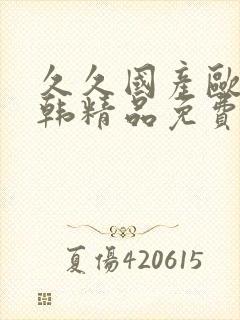 久久国产欧美日韩精品免费