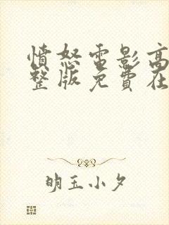 愤怒电影高清完整版免费在线观看