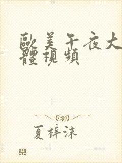 欧美午夜大胆裸体视频