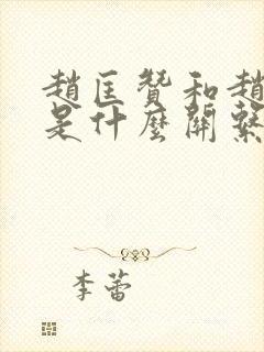 赵匡赞和赵匡胤是什么关系