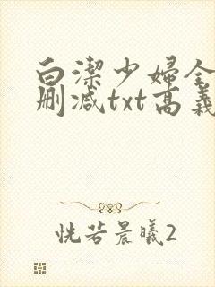 白洁少妇全文无删减txt高义