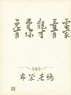 免费观看电视剧有你才有家