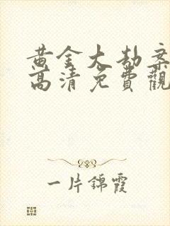 黄金大劫案在线高清免费观看