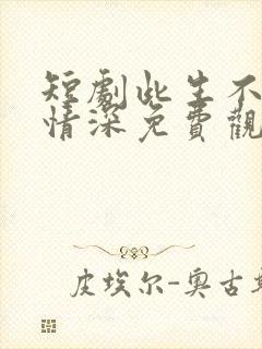 短剧此生不负你情深免费观看封面