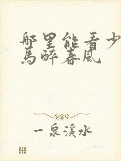 哪里能看少年白马醉春风