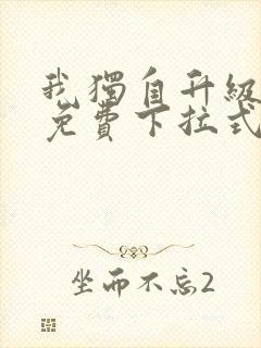 我独自升级漫画免费下拉式在线