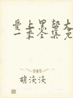 爱上黑帮大佬第一季全集免费观看